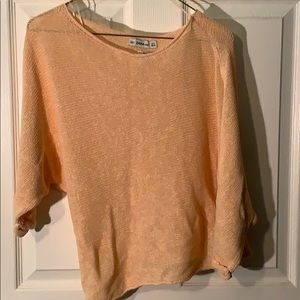 Zara Italian Yarn Asymmetrical orange sweater